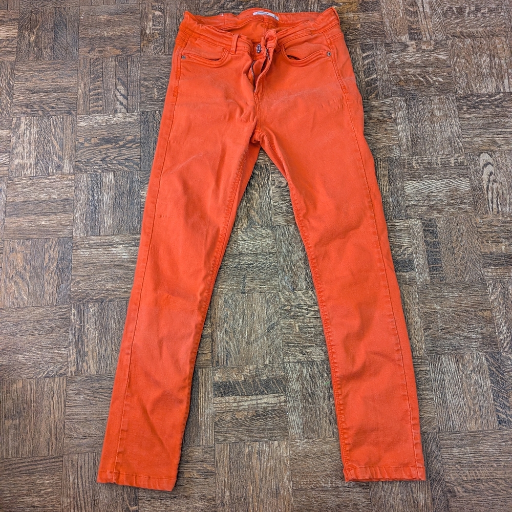 Zara Pumpkin Orange Skinny Jeans In US 6